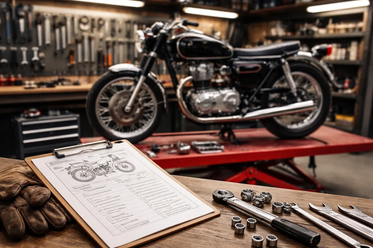 Comment réaliser une fiche atelier pour la restauration d'une moto classique